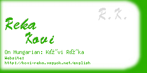 reka kovi business card